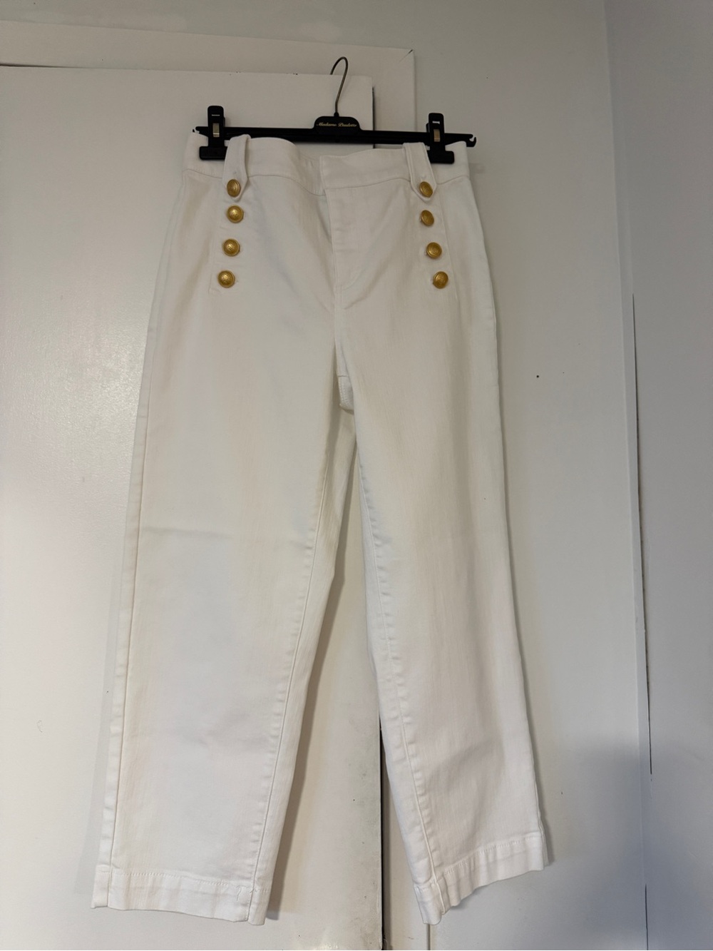 Talbots White Tailored Pants with Subtle Stitching